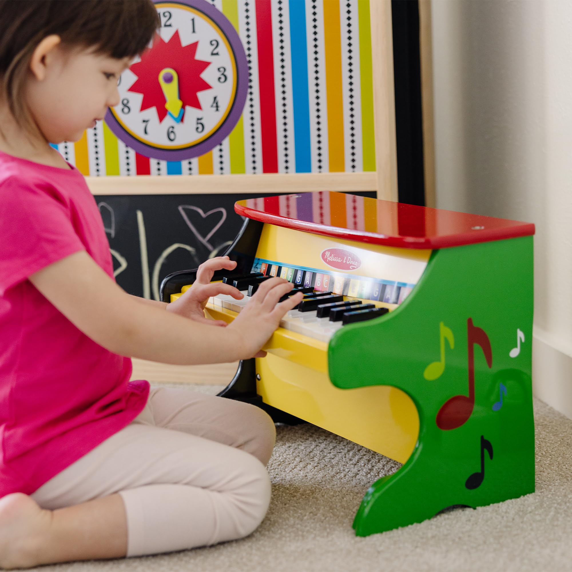 Melissa & Doug Learn-to-Play Piano with 25 Keys and Color-Coded Songbook Toy Piano Kids Toddler Toys for Ages 3 product thumbnail 3