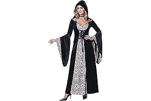 Deluxe Velvet Damask Hooded Robe Women's Costume: An Enchanting Transformation