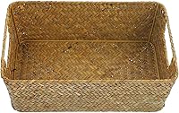 Vista 1 de DECHOUS Cestas de almacenamiento de mimbre con tapas, cestas tejidas, cestas de mimbre con asas, pequeñas cestas de ratán para almacenamiento