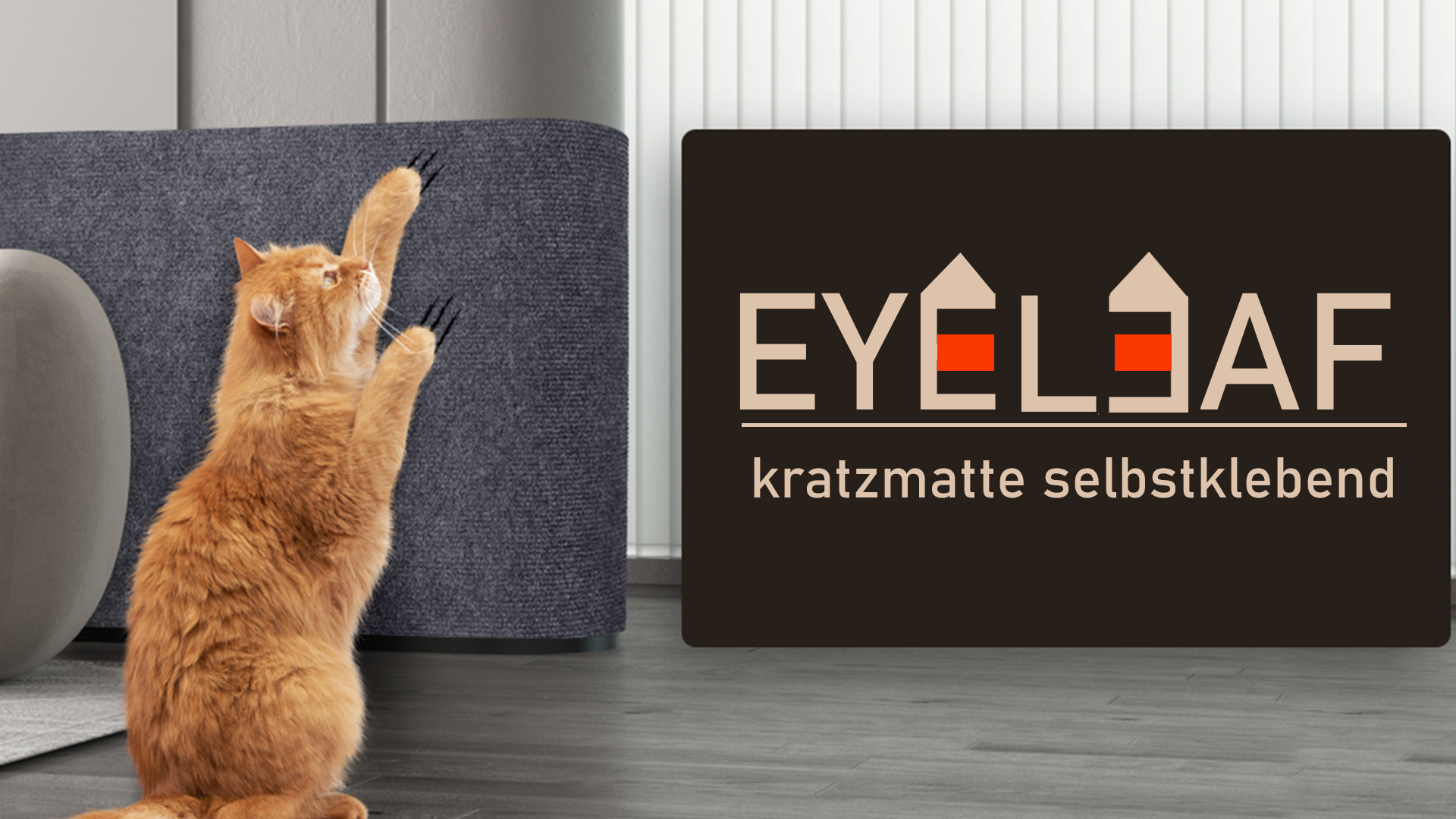 PEPPER Kratzmatte Für Katzen 200x40cm - Sofaschutz Mit Selbstklebender Rückseite