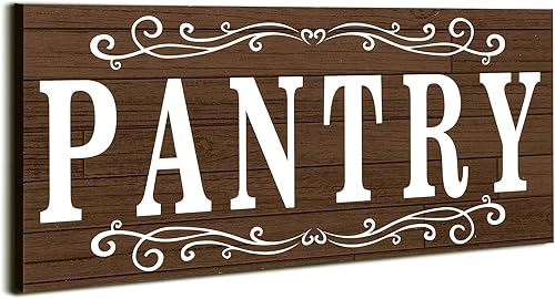 Miniatura 8 de Jetec Letrero decorativo de pared para despensa, de madera, rústico, retro, colgante, placa de arte de madera decorativa para cocina, restaurante,