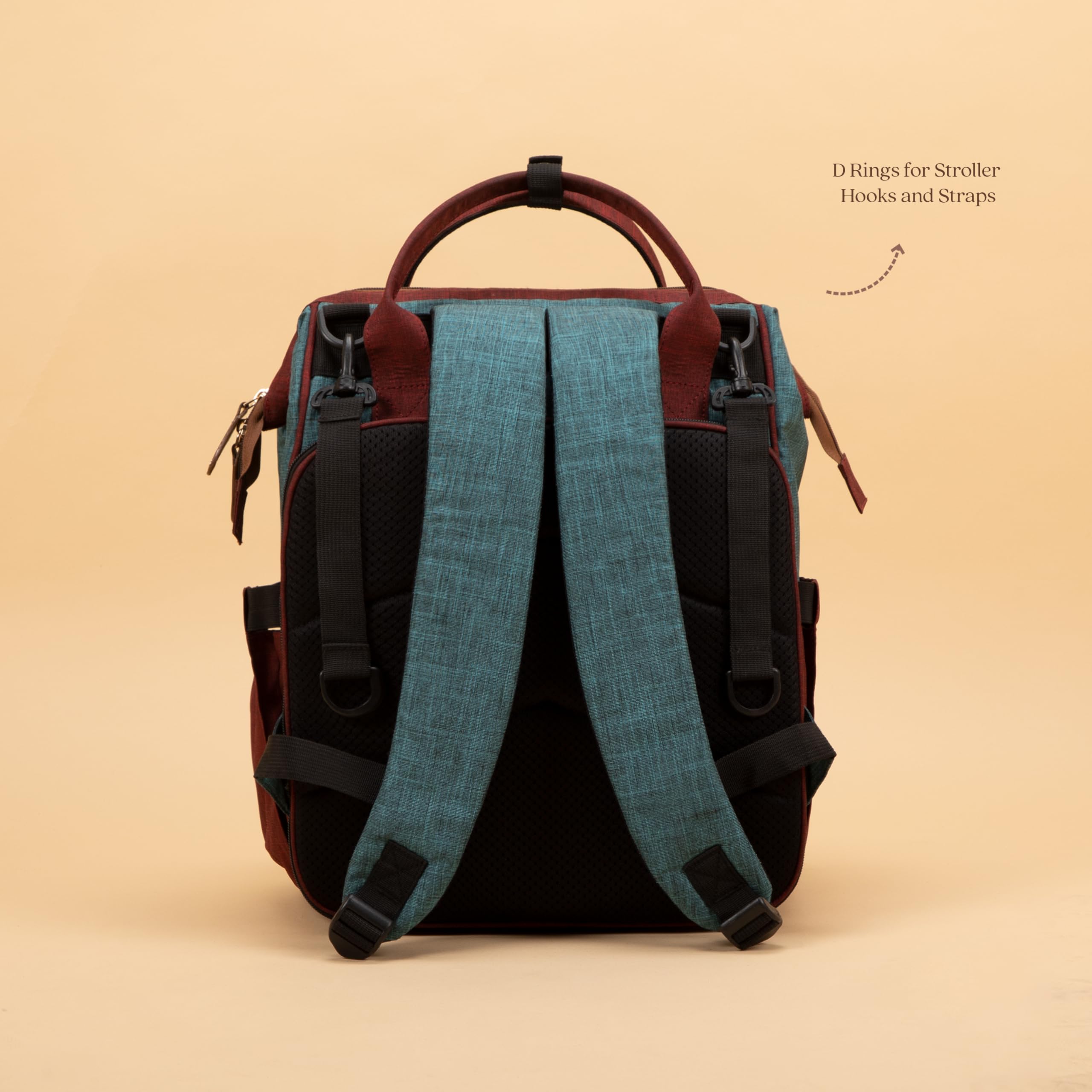 abracadabra Diaper Bag with Changing Station For Mother, Maternity Bag for Newborn Baby, Waterproof and Multipurpose, (38 x 28 x 22 cm) - Multicolor - Image 8 thumbnail