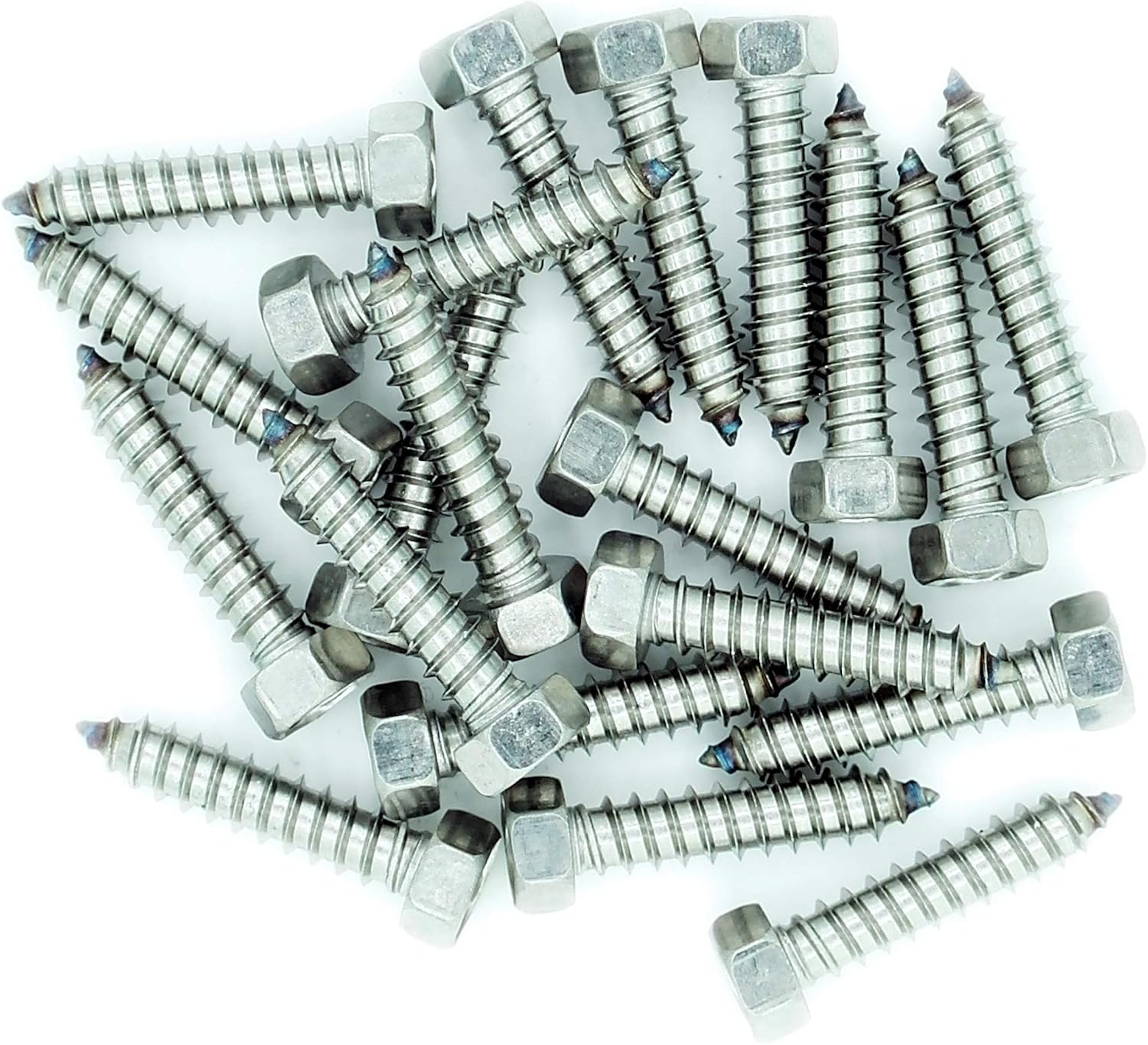 No.7 x 0.5 (3.9mm x 13mm) Hex Self-Tapping Screw - Stainless Steel (A2) (Pack of 20), Silver, 3.9x13 - A2 (20) - Image 4