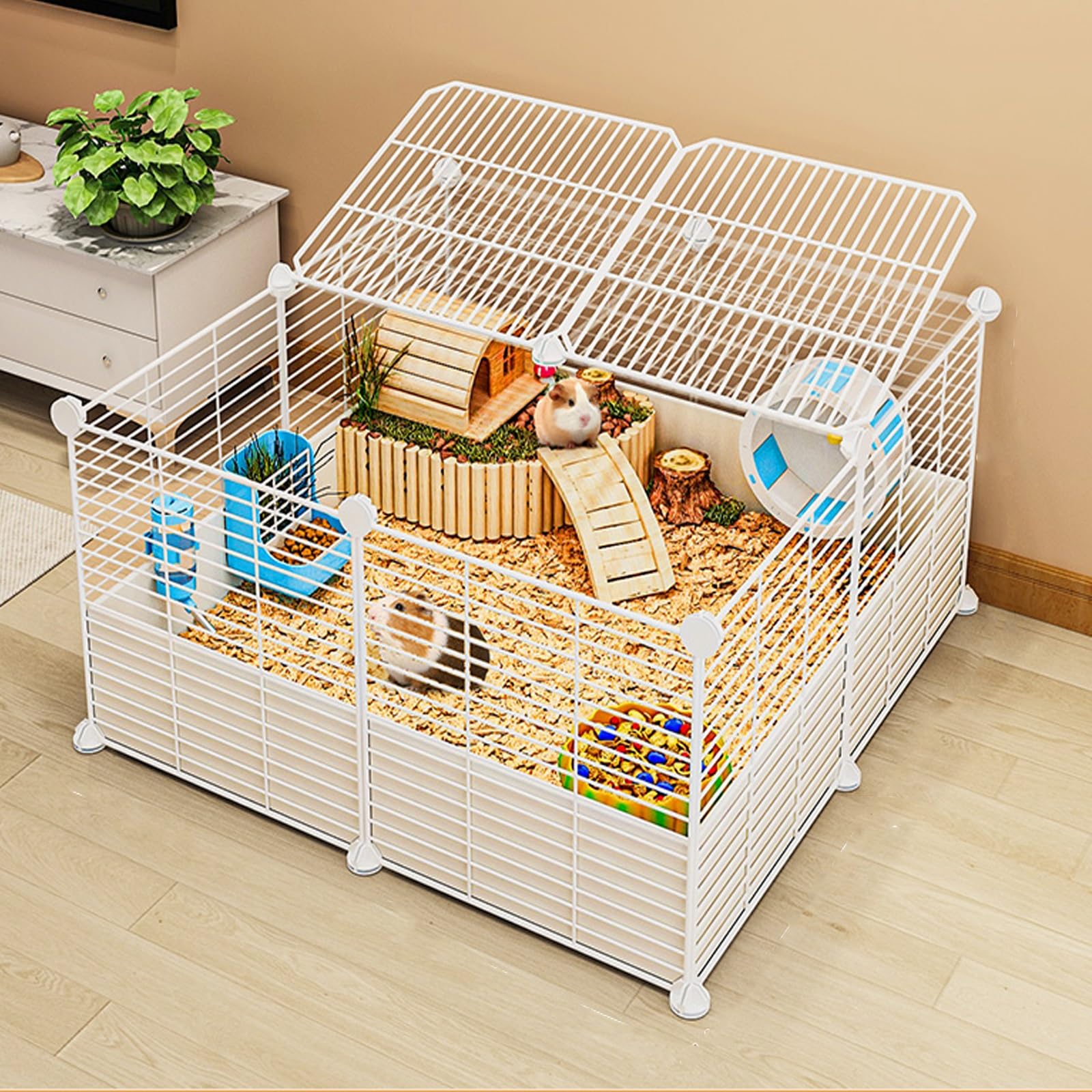 Amazon.co.jp: 大型ハムスターケージ & 生息地 DIY、金属製小動物生息