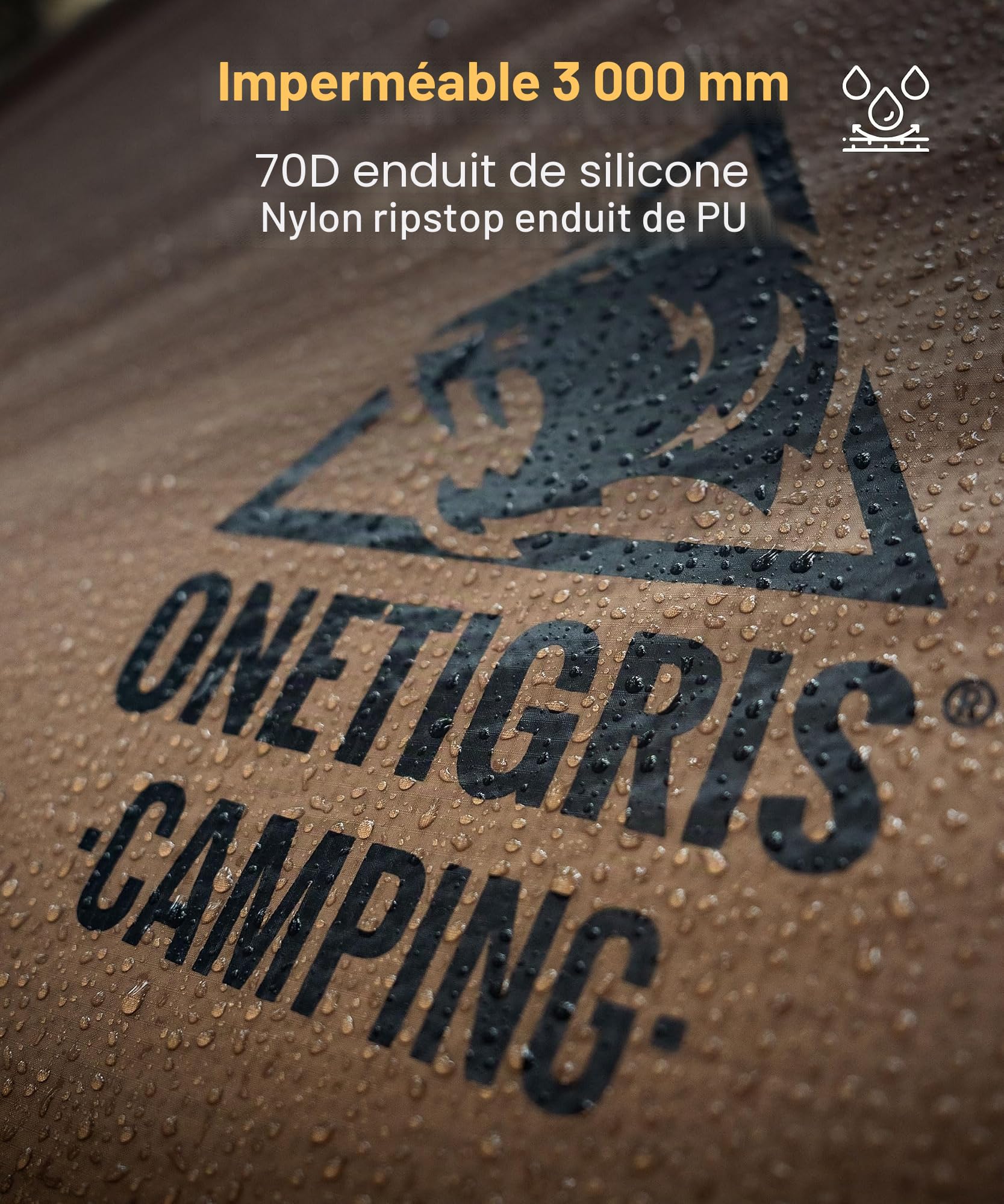 OneTigris APEX Trail Tente 1 personne 4 saisons, structure en A, tente tipi d'extérieur étanche 3000 mm, tente chaude avec trou de cheminée et jupe pare-neige pour camping, randonnée, extérieur
