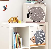 Vista 3 de 3 Sprouts Toy Storage Organizer: Toy Box Cube Organizer for Playroom, Nursery - Foldable Storage Bin - Sheep