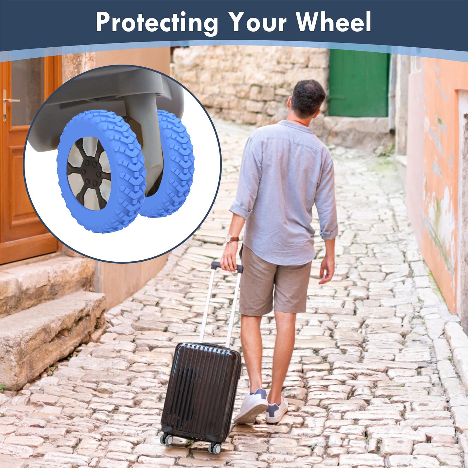 Amazon.co.jp: 荷物用ホイールカバーセッド スーツトロリーケース