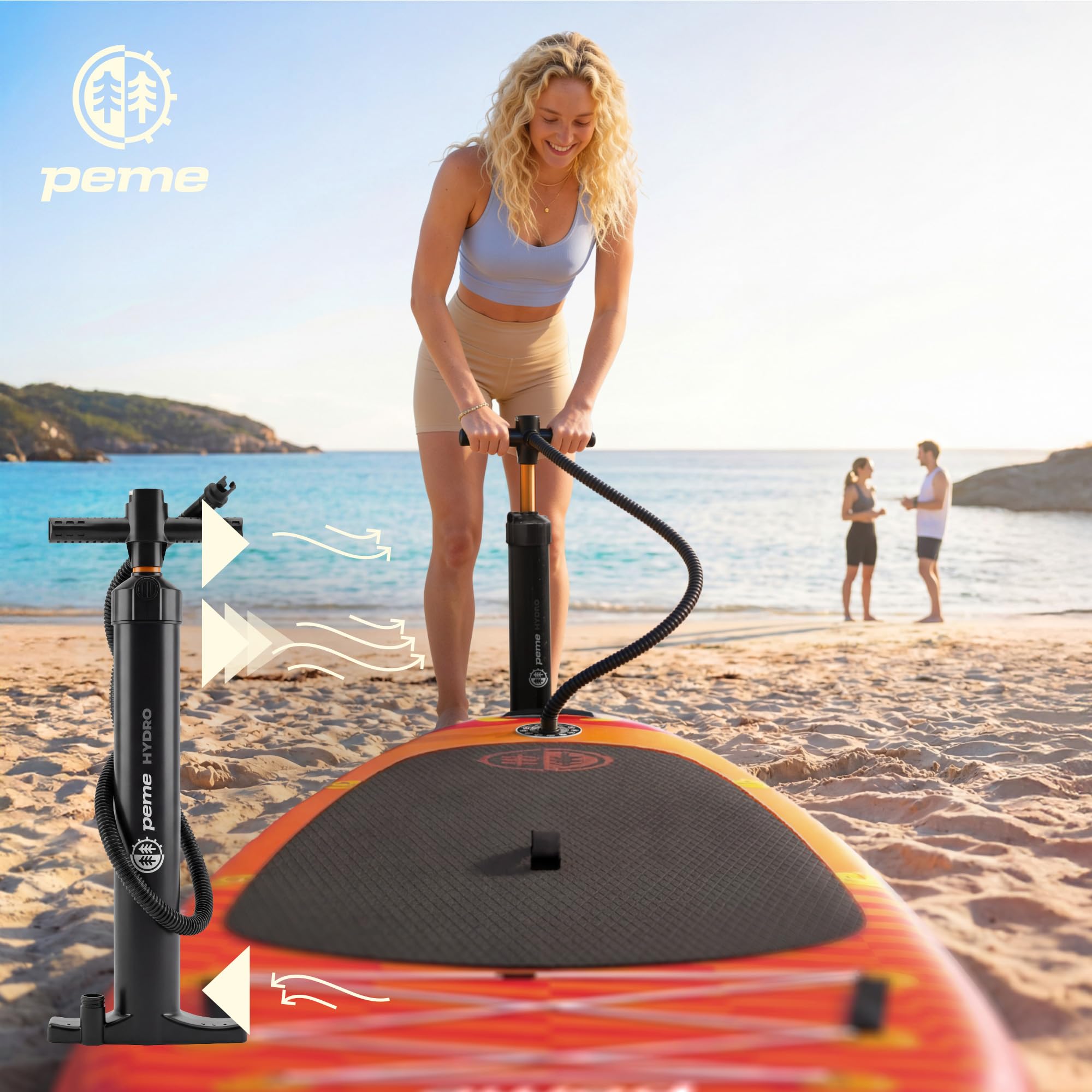 peme Paddle Gonflable Adulte 2 Place Stand Up Paddel Padle Peche Planche Aquatique Surf Standup Loisir pour Sport Mer Lac Rivière Équilibre Dérive avec Pompe Sac Antidérapant 150 166 kg 320 350 cm