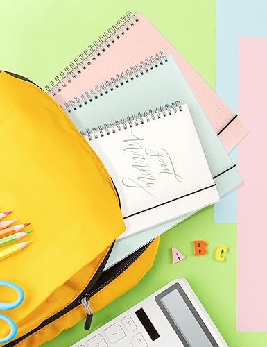 Miniatura 7 de SUNEE Cuaderno de puntos en espiral  Diarios grandes en espiral de 85 x 11 pulgadas papel punteado de 423ozm de grosor paquete de 3 cuadernos de