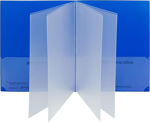 Miniatura 7 de C-Line Classroom Connector Cartera de múltiples bolsillos para la escuela al hogar, rojo, 15BX (32304), 9.5 x 11.75 x 0.25