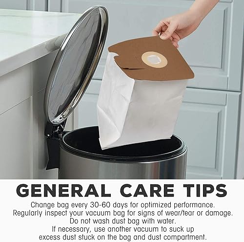 Miniatura 7 de LotFancy Bolsas de vacío, 9 bolsas de repuesto para Eureka y Sanitaire Cleaner MM Style, Mighty Mite 3670 3680 4100 4300 5180 Series Canisters,