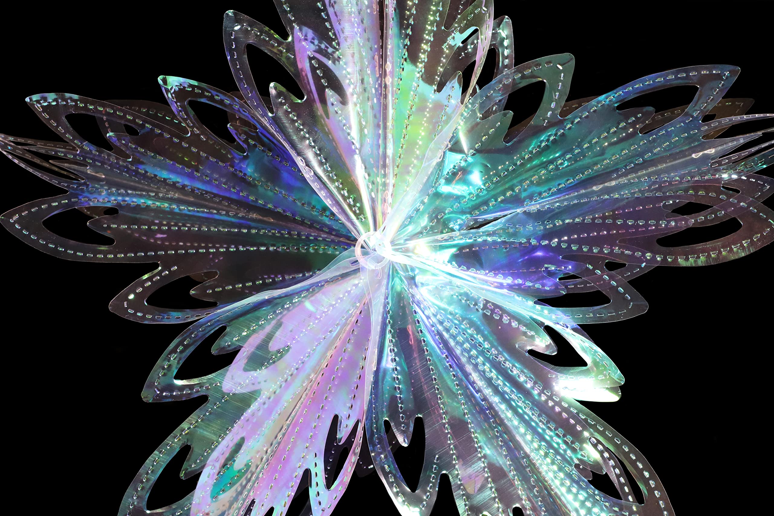 Christmas Concepts® 16” (1.3ft) Large Foil 3D Star Hanging Decoration - Christmas Trimming (Iridescent), 16" - Image 2