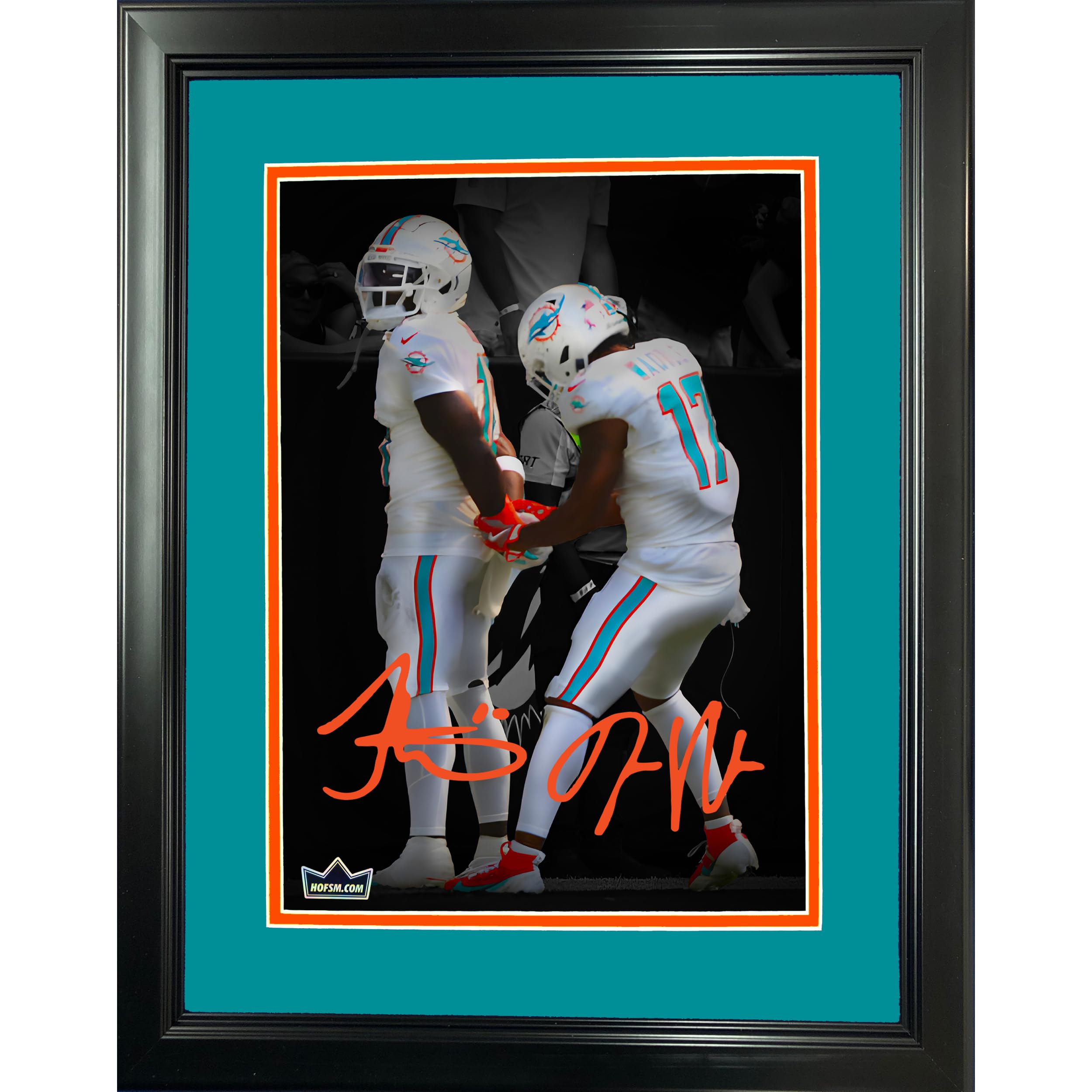 Framed Tyreek Hill & Jaylen Waddle Handcuff Arrested TD