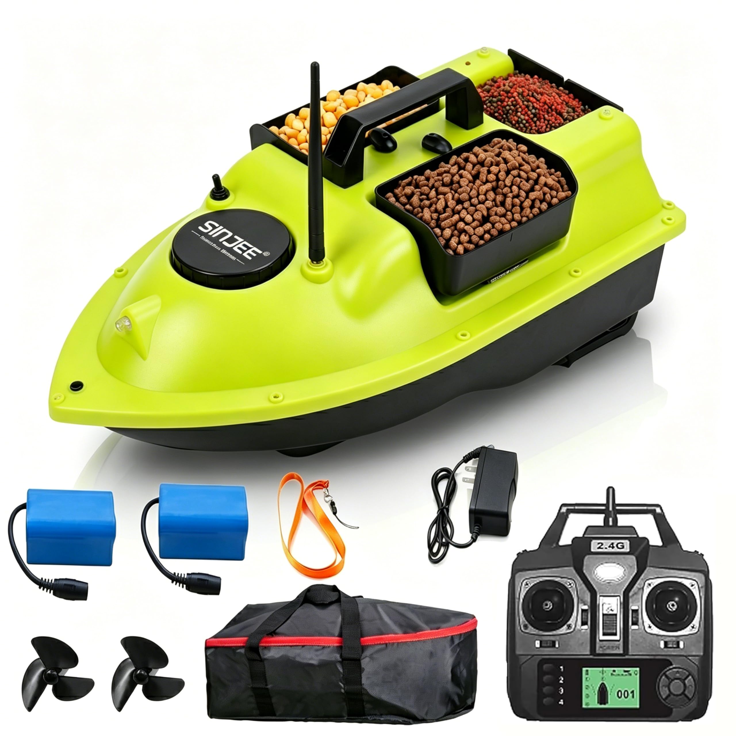 SINJEE Bait Boat,RC Bait Boat with GPS,500m/546 Yards Remote