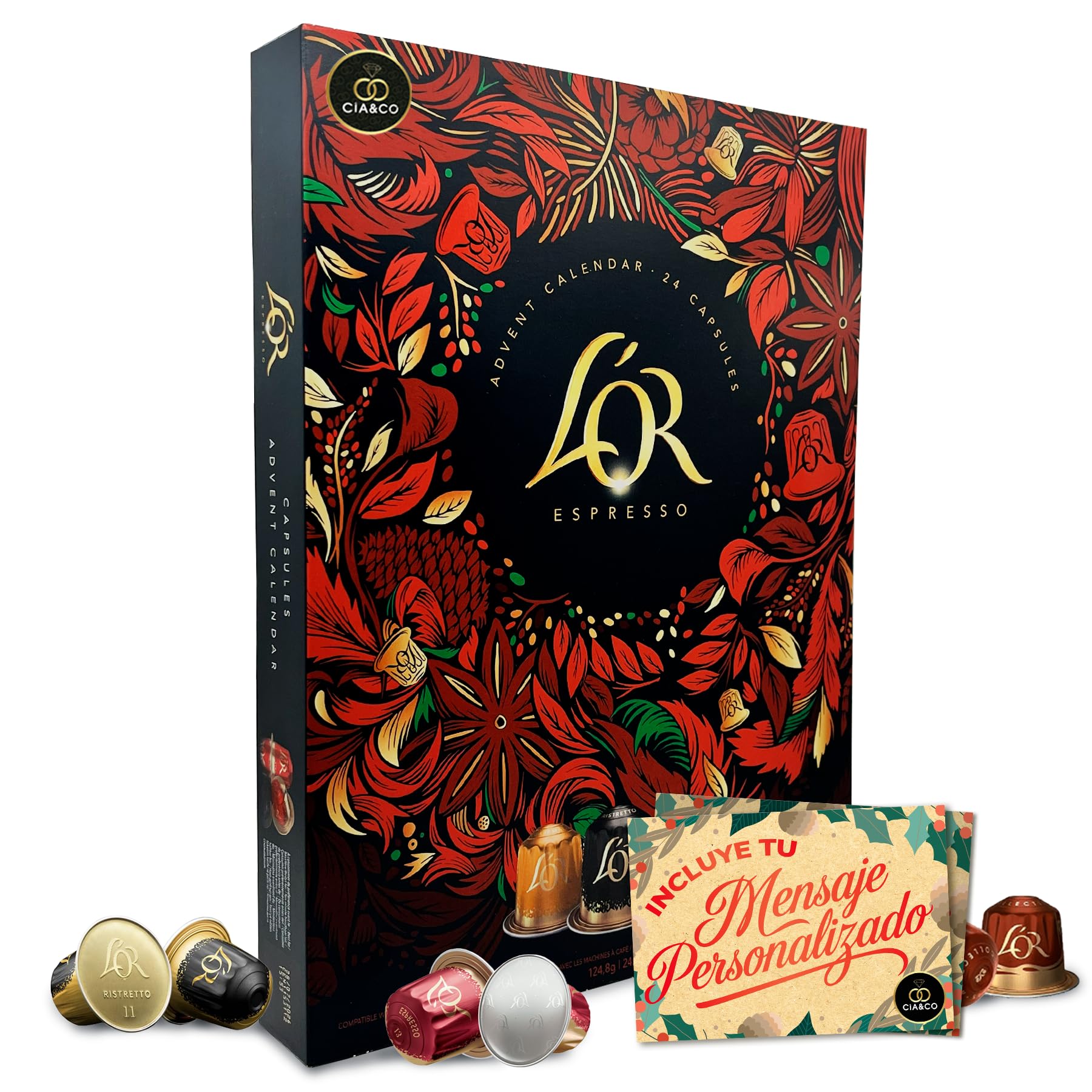 L’OR Espresso Calendario de Adviento 2025 24 Cápsulas Café Premium Compatibles Nespresso Edición Gourmet