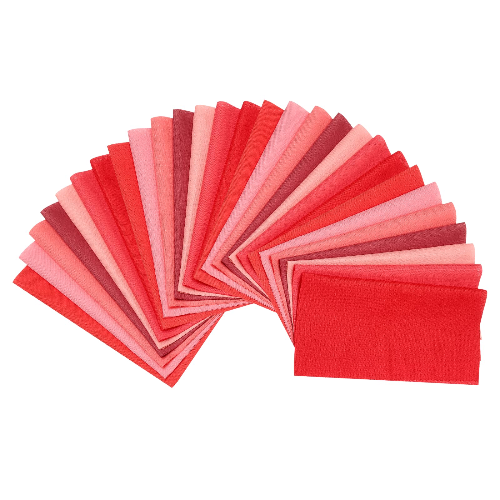 PATIKIL Cotton Fabric Bundles, 28Pcs 4 x 4 Inch Fat Quarter Solid Color Precut Fabric Squares for Sewing Patchwork Quilting DIY Crafts, Red