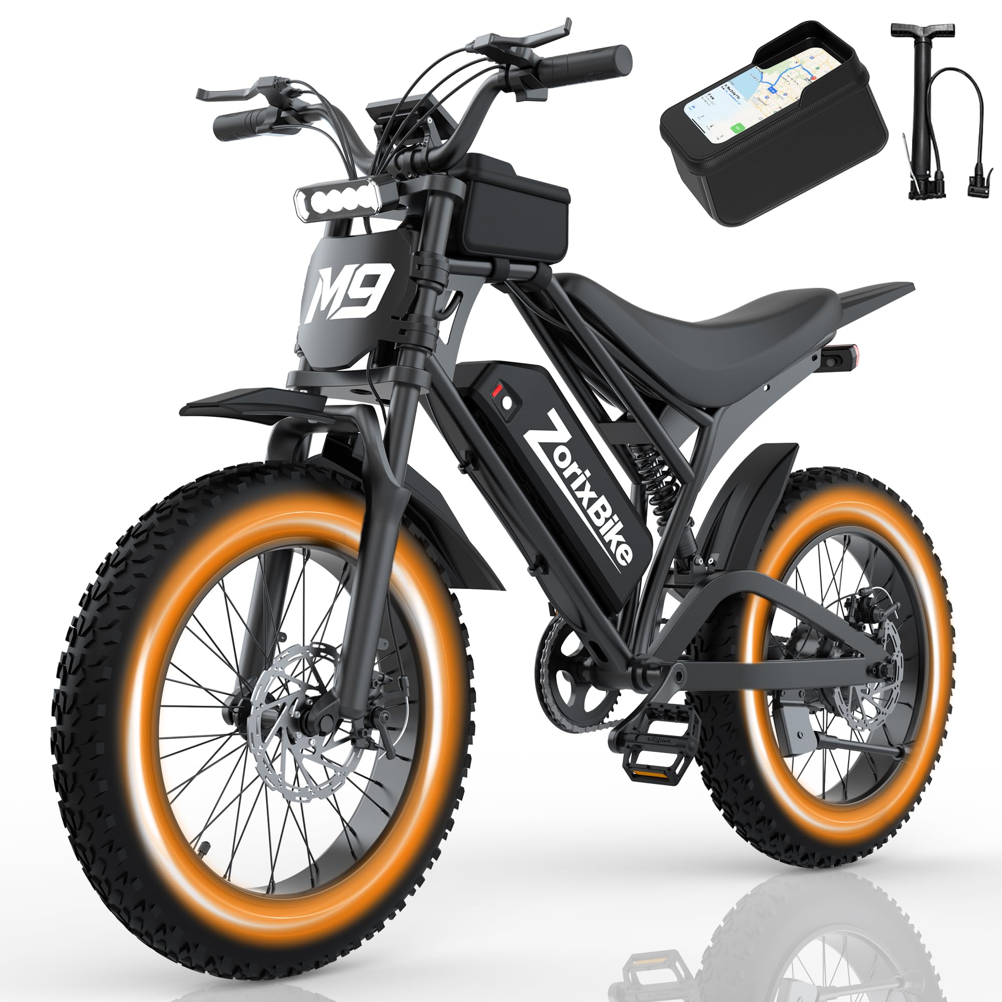 M9 Serie Ebike,NFC Unlock - 48V13/20AH - 1500/3000W Peak Brushless Motor Electric Bicycle…