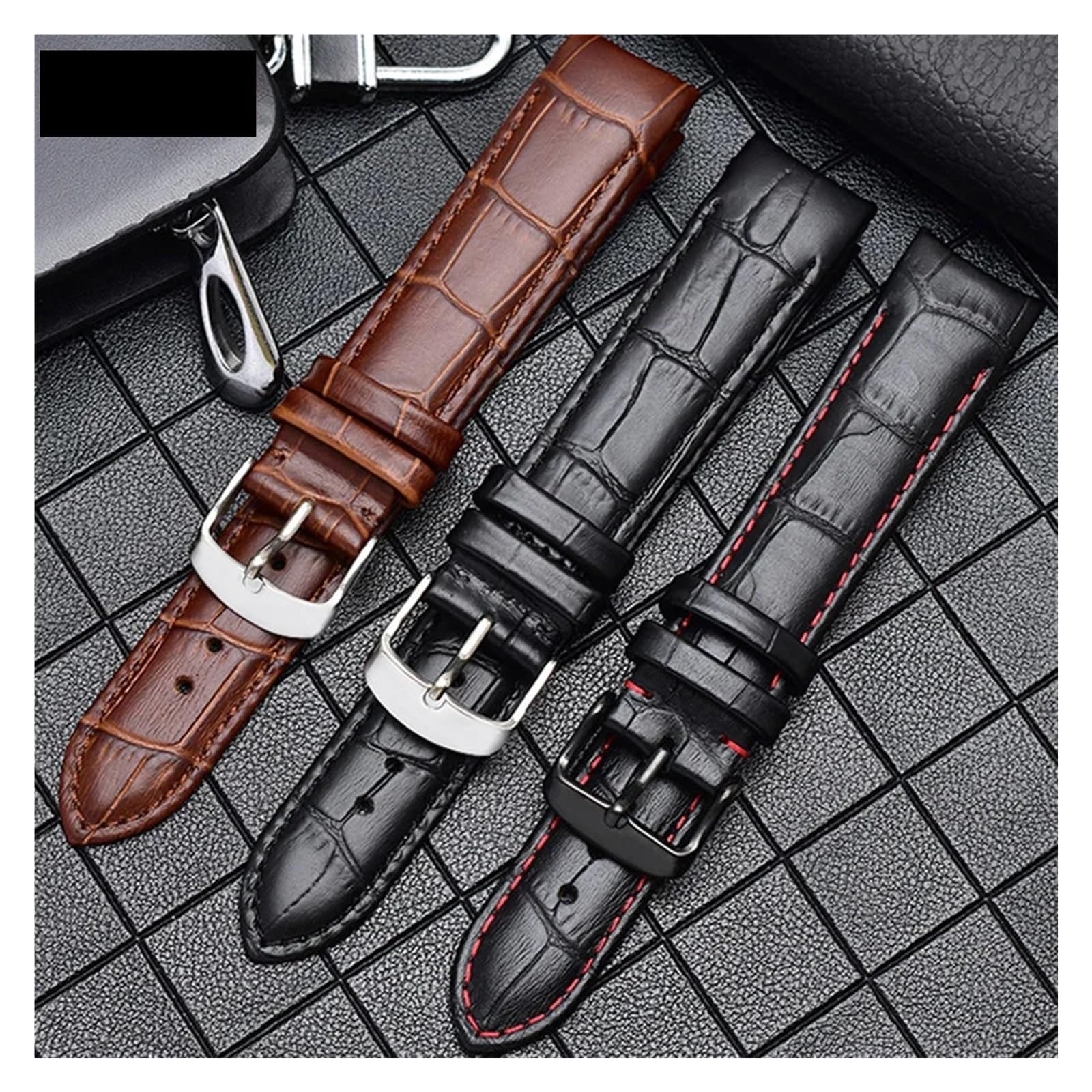Bracelet en Cuir Bracelet de Montre de Montre Courbe 20 mm Ajustement pour BL9002-37 05A BT0001-12E 01A Band 21 mm Watchband 22 mm