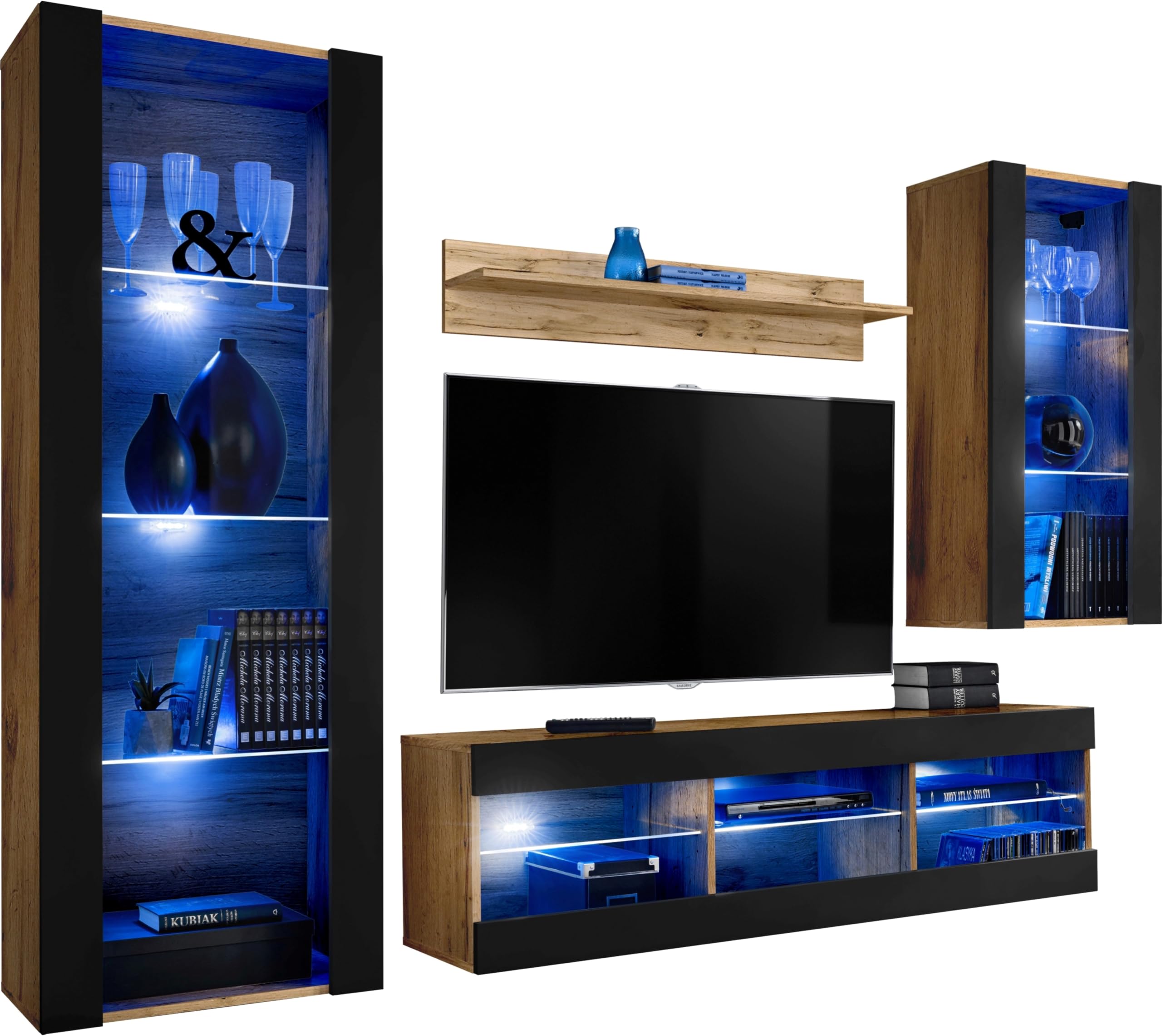 Komodee Ensemble TV Tivoli Medio A1 Wotan/Noir 250x159x35 cm
