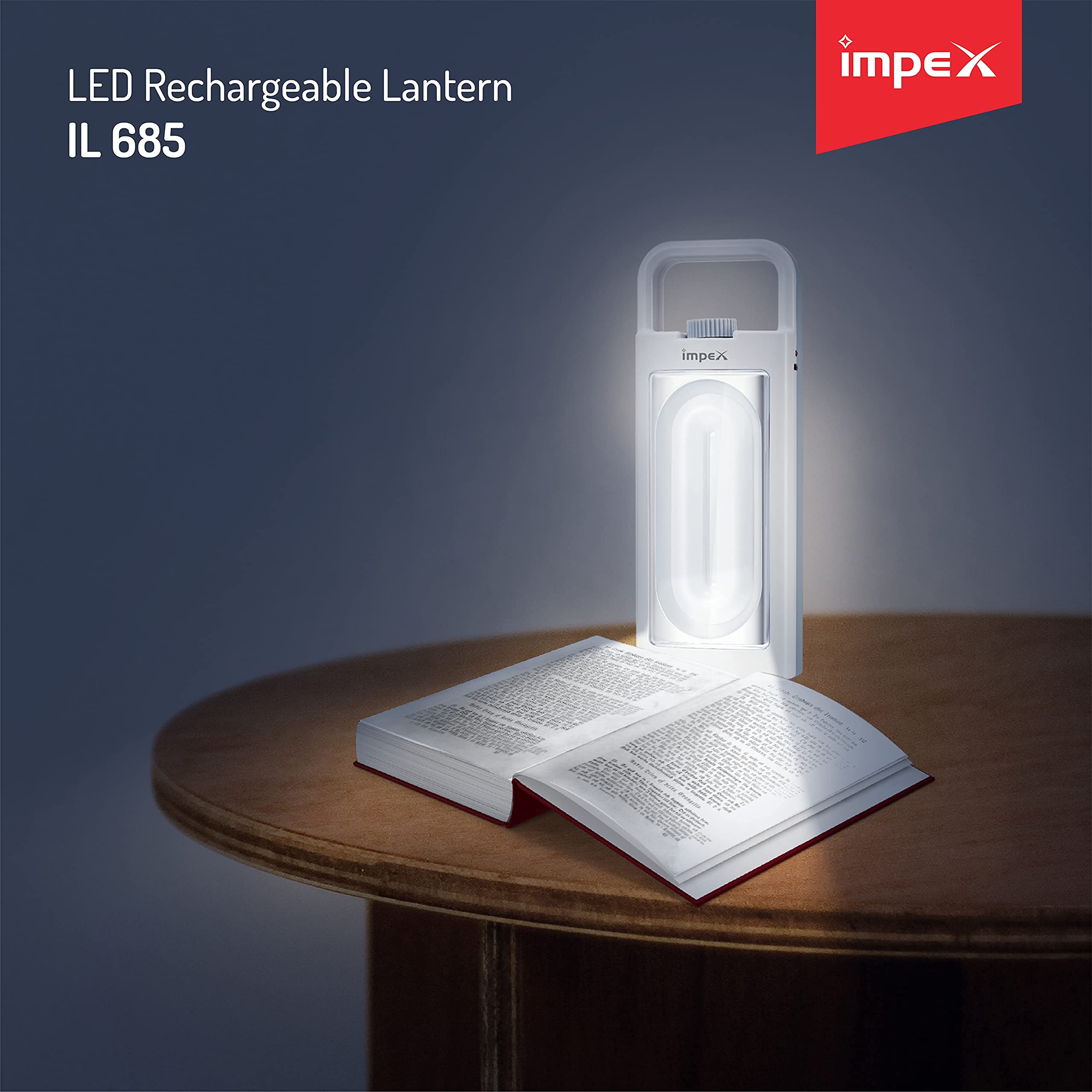 Impex IL 685B 1200 mAh 5.2W Rechargeable LED Emergency Light with