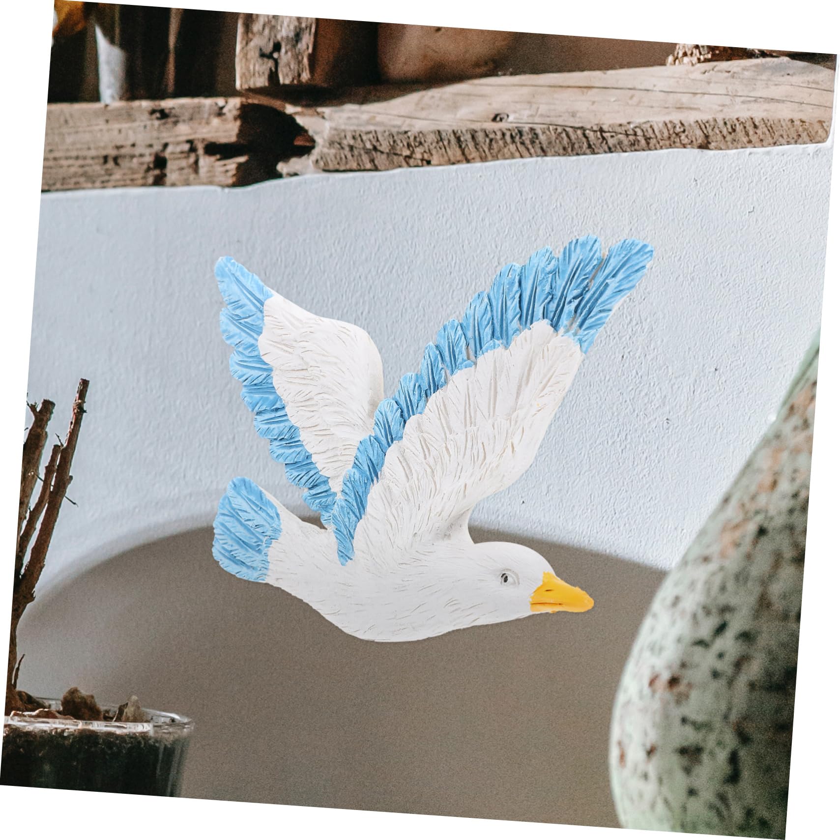 STOBAZA 3 Gabbiani in Resina, Decorazioni da Parete Appese, Ornamenti Marini Creativi per Camera da Letto e Sfondo, Sicuri e Durevoli