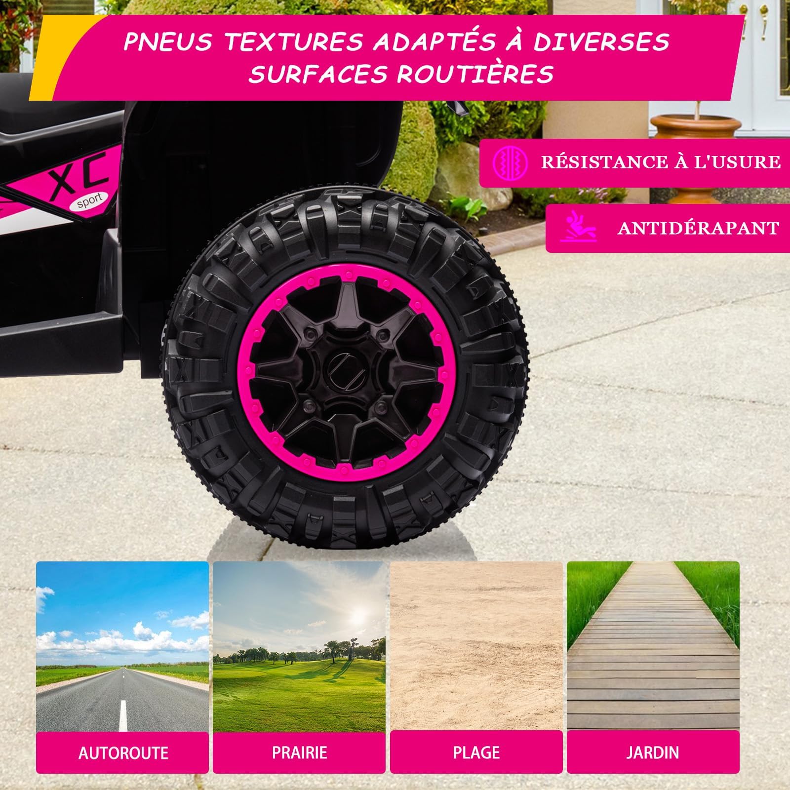 GarveeHome Quad Elettrico Per Bambini 12V ATV Con Telecomando | Musica, Bluetooth, Luci LED, 83x53x56 cm. Max 35 kg. Perfetto per casa e giardino. Regalo 3+ anni.