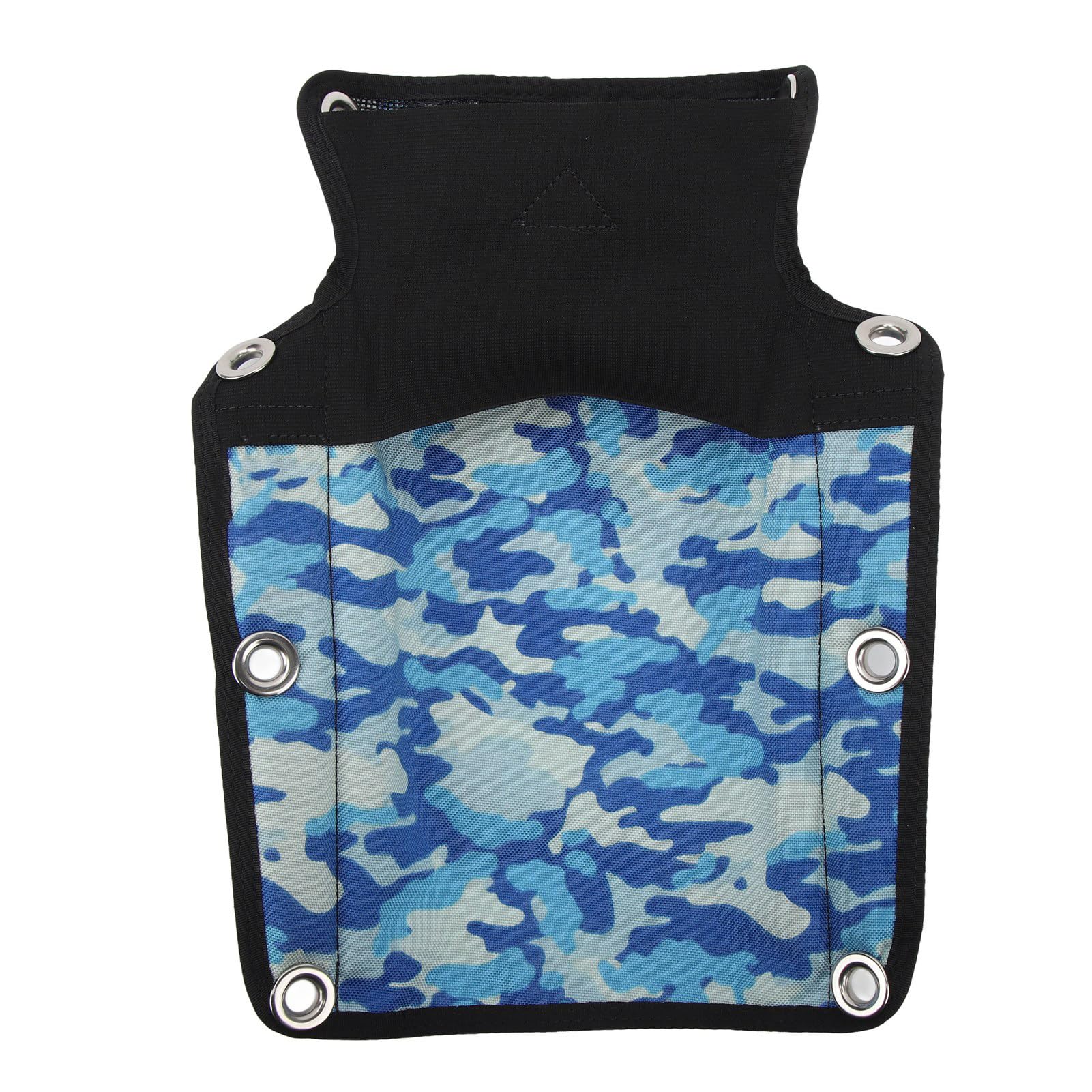 ZIZEV Diving Back Plate, Diving Backboard Cushion Lightweight Bottom Elastic Storage Bag Stainless Steel Gas Eye with Screws for Diver (Camouflage Blue)