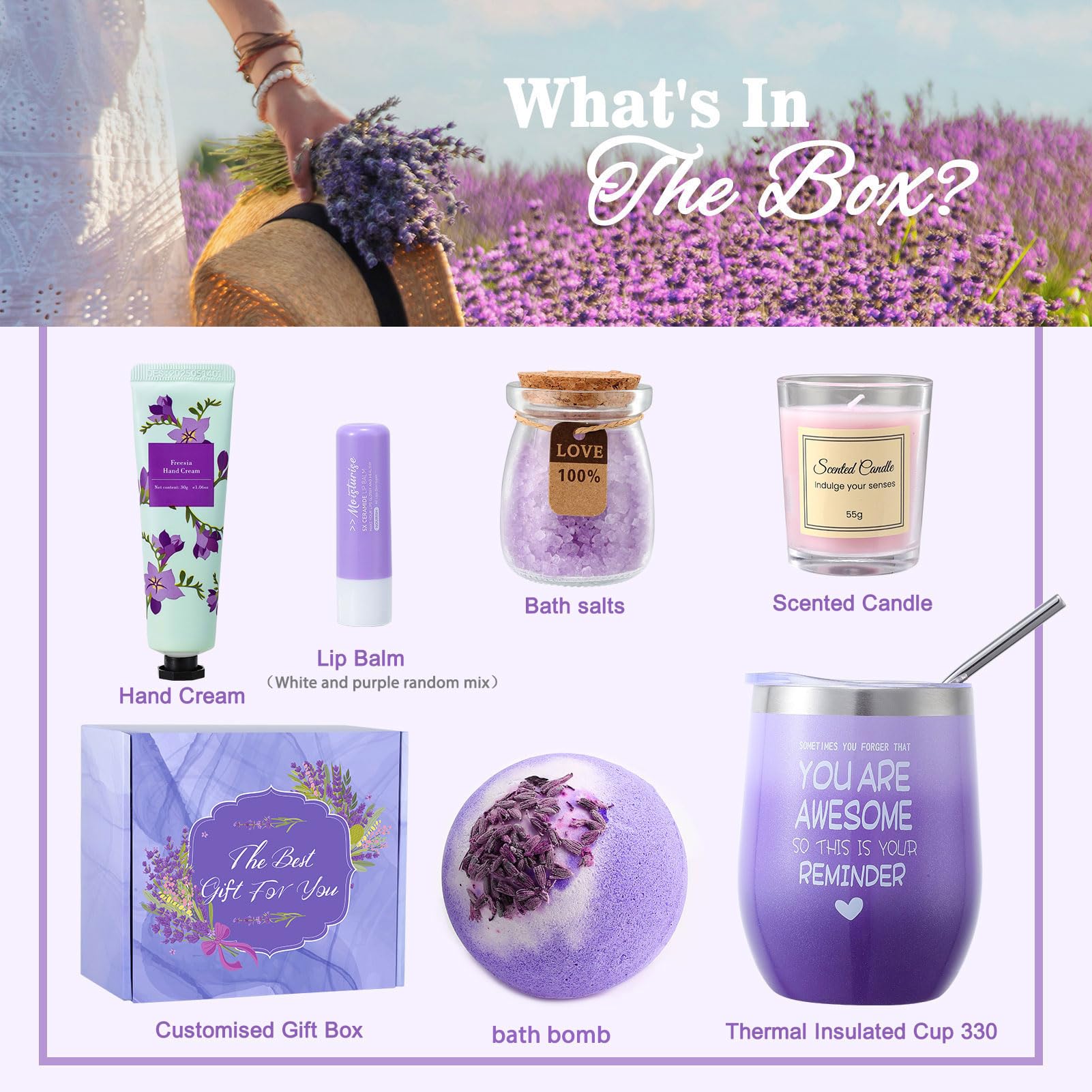 YYDSXK Cadeau Anniversaire Femme, Coffret Cadeau Femme, Cadeau