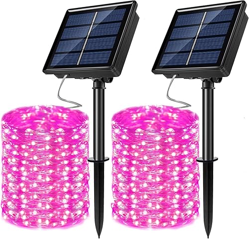 Miniatura 7 de Guirnalda de luces LED con energía solar actualizada, 8 modos, resistente al agua, IP65, iluminación intermitente, para interior y exterior,
