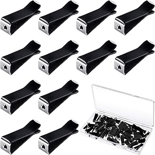 60 Pieces Square Head Car Air Vent Clips Car Outlet Perfume Clips Car Auto Air Outlet Clips Auto Air Conditioner Clips with 2 Storage Boxes for Office Home Car (Black,9 mm)