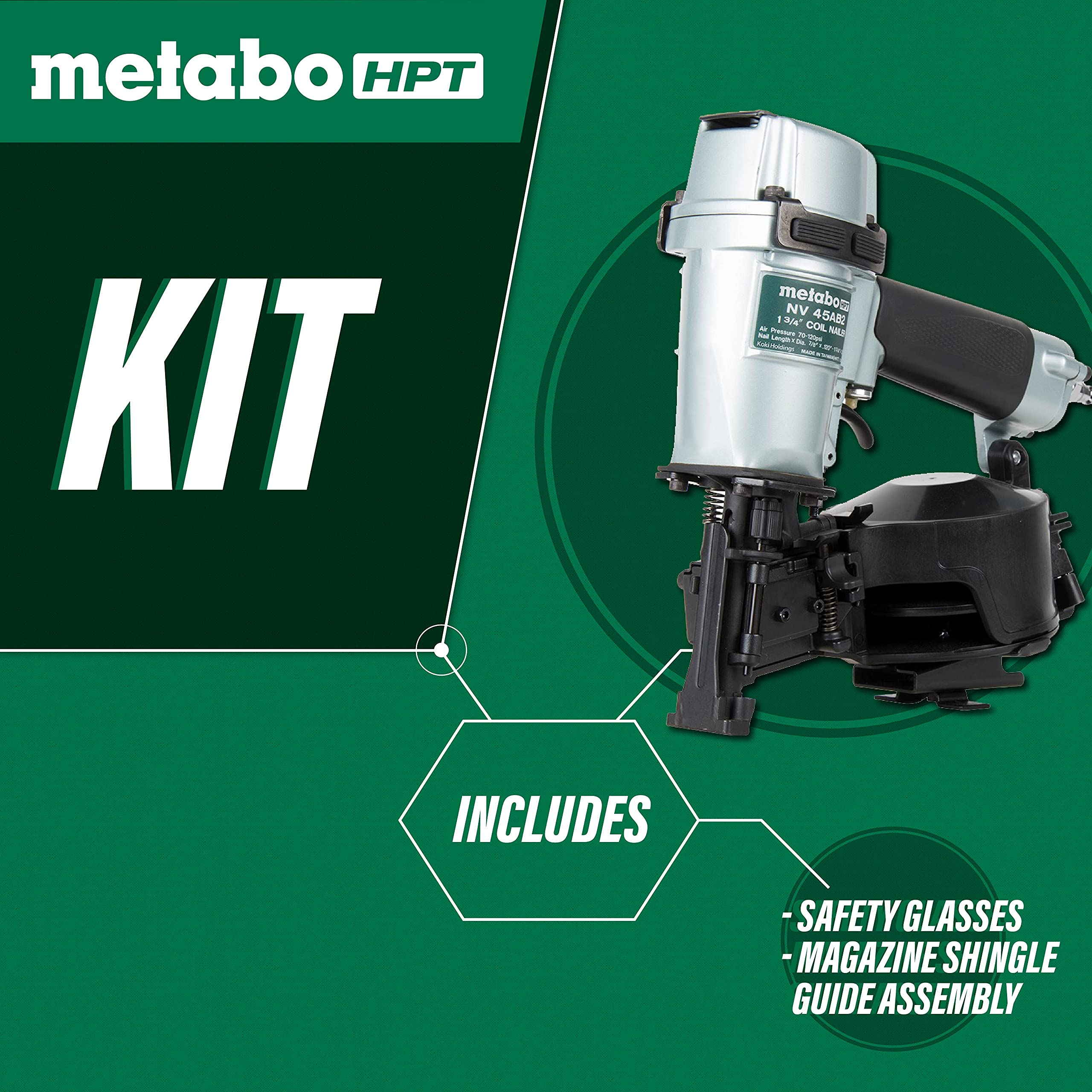 Metabo HPT Roofing Nailer, Pneumatic 