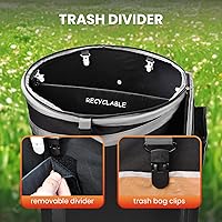Vista 4 de Pop-Up Trash Bin with Removable Divider, Heavy Duty Bottom, Collapsible Storage for Camping, Laundry, Storage and Garden, Waterproof and Tear