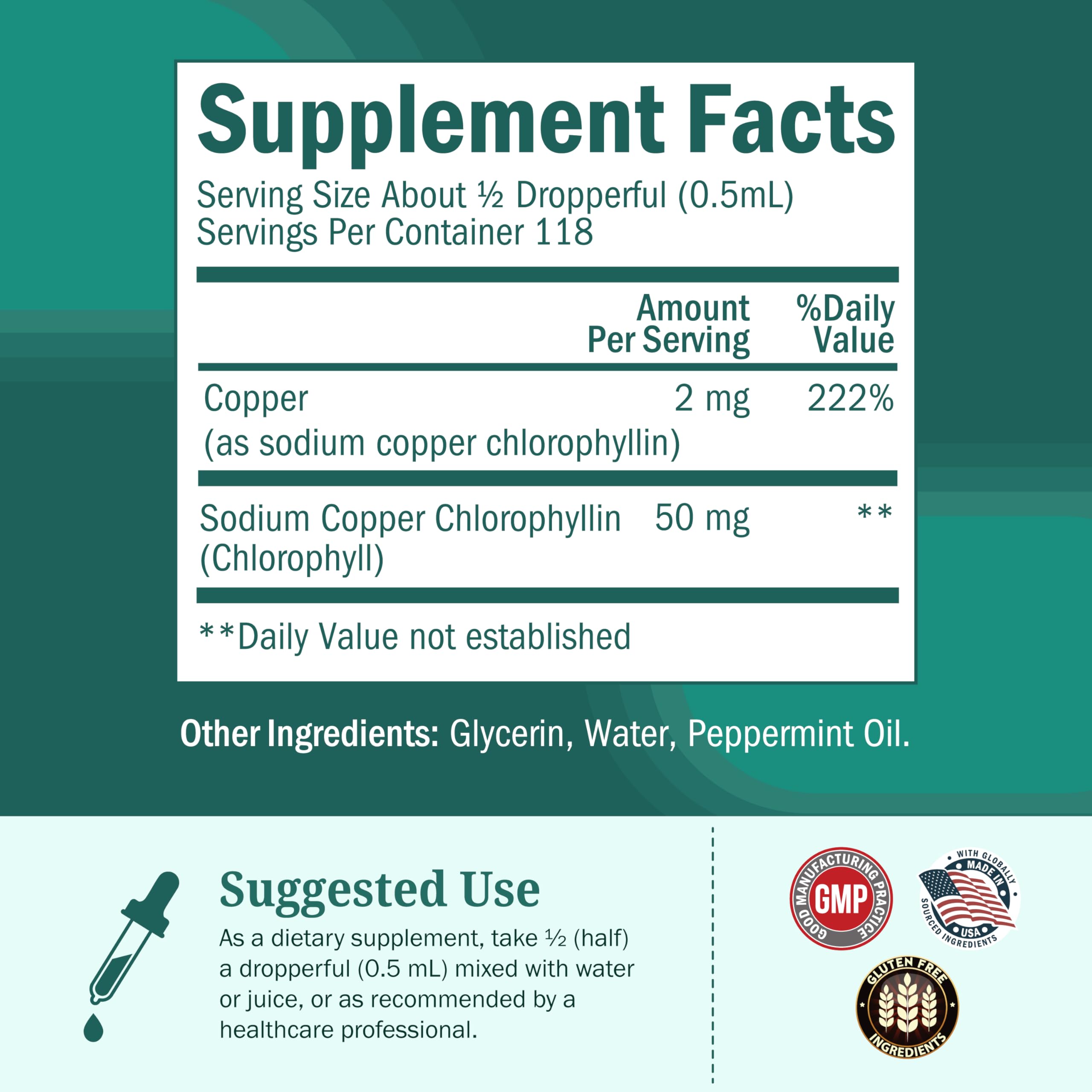 Liquid Chlorophyll for Women with Copper - 118 Servings — Amazon image 3