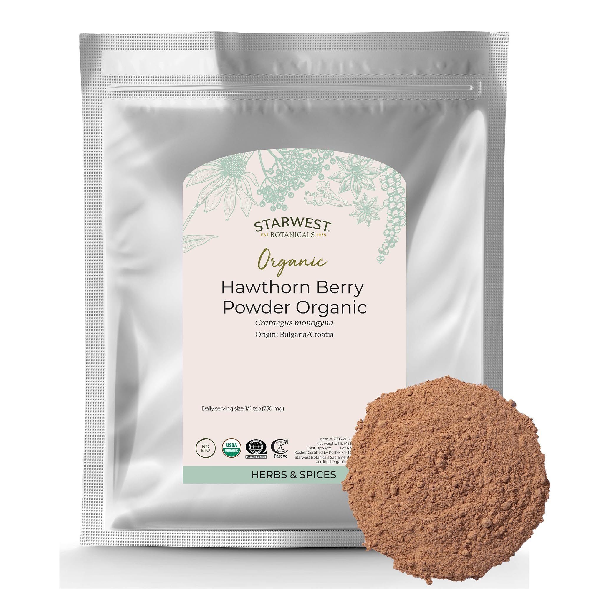 Amazon.com : Starwest Botanicals Organic Hawthorn Berry Powder