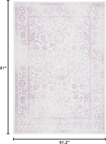 Miniatura 304 de Safavieh colección Adirondack - Alfombra de área, 6 x 9 pies, gris y azul, diseño oriental desgastado, no desprende pelusa, fácil cuidado, ideal