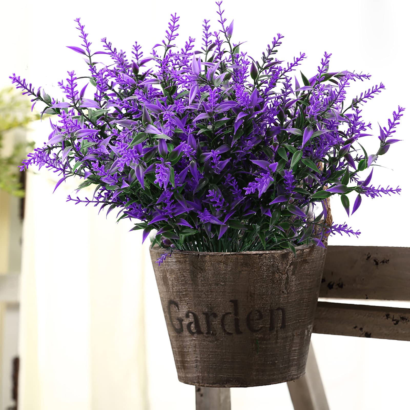 12 Bouquet Lavanda Artificiale Saituo - Fiori Finti UV Per Interni Ed