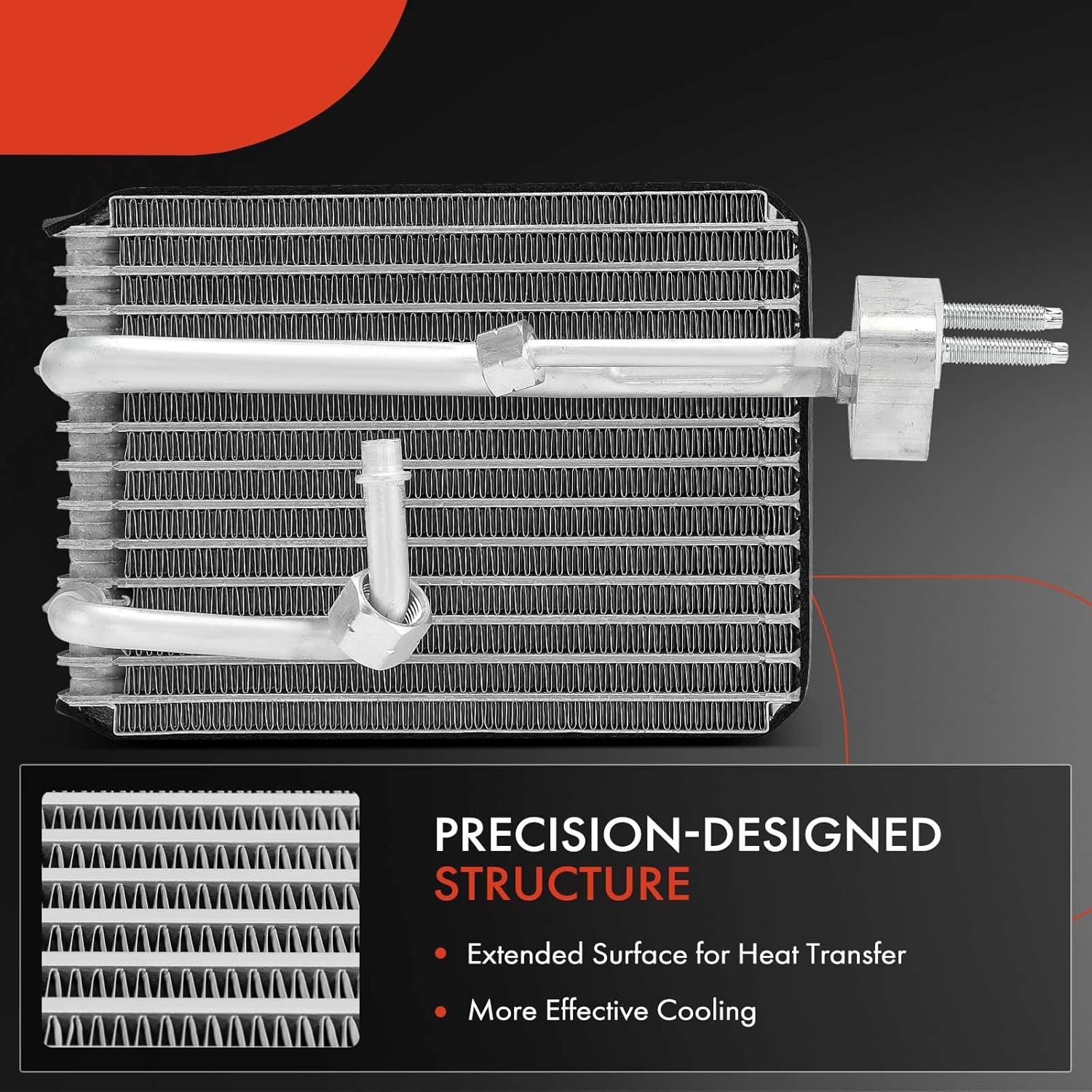 A-Premium Rear A/C Evaporator Core Compatible with Chevrolet Tahoe 2000 4.8L 5.3L, Tahoe 2001-2006 & GMC Yukon 2000 4.8L 5.3L, Yukon 2001-2006 & Cadillac Escalade 2002-2006