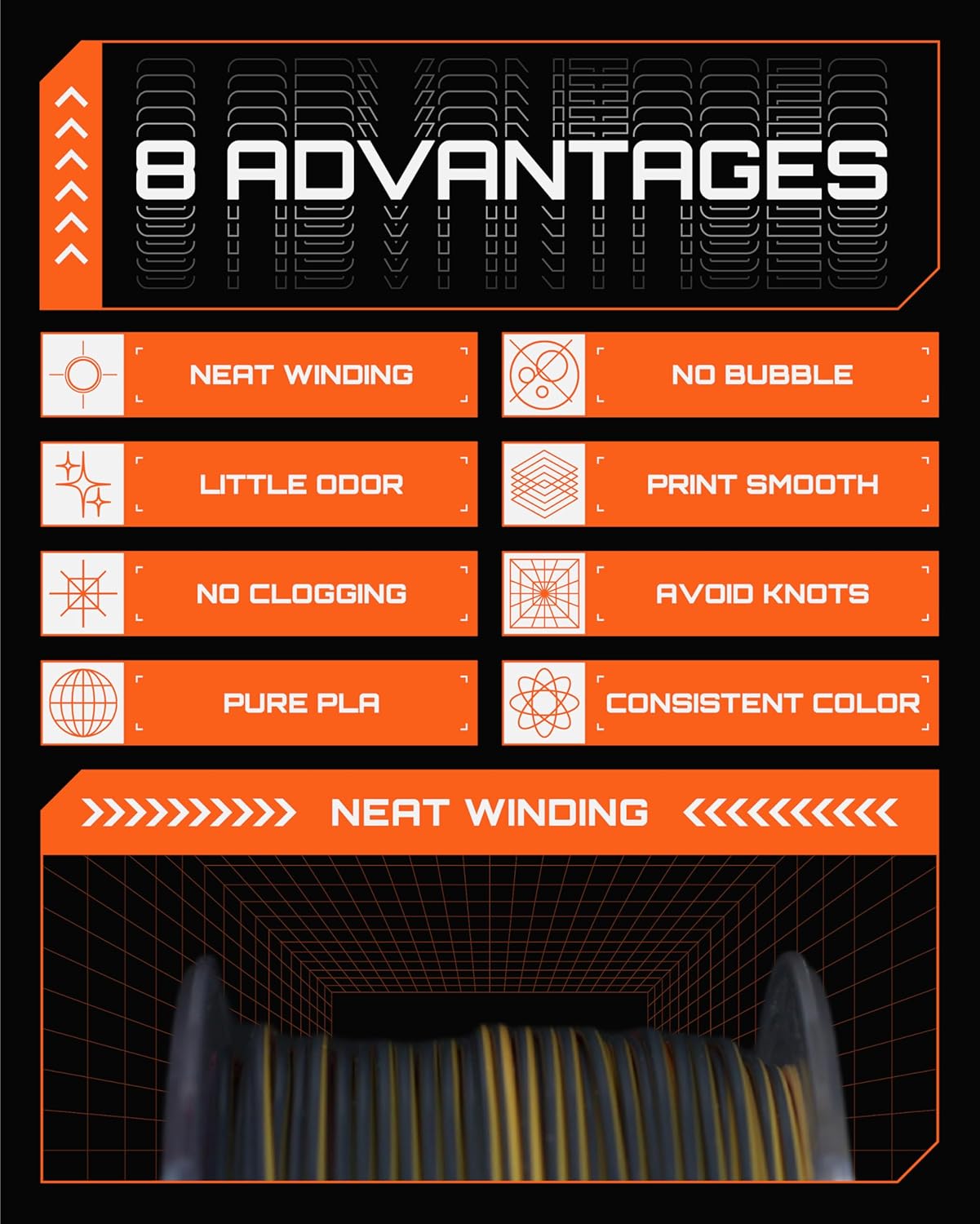 R3D Tri Color Silk PLA Filament, Co-Extrusion 3D Printer Filament 1.75mm, 30-370 mm/s High Speed PLA, Dimensional Accuracy +/- 0.02 mm, 1KG Plastic Spool (Silk Red-Gold-Black) - Image 6