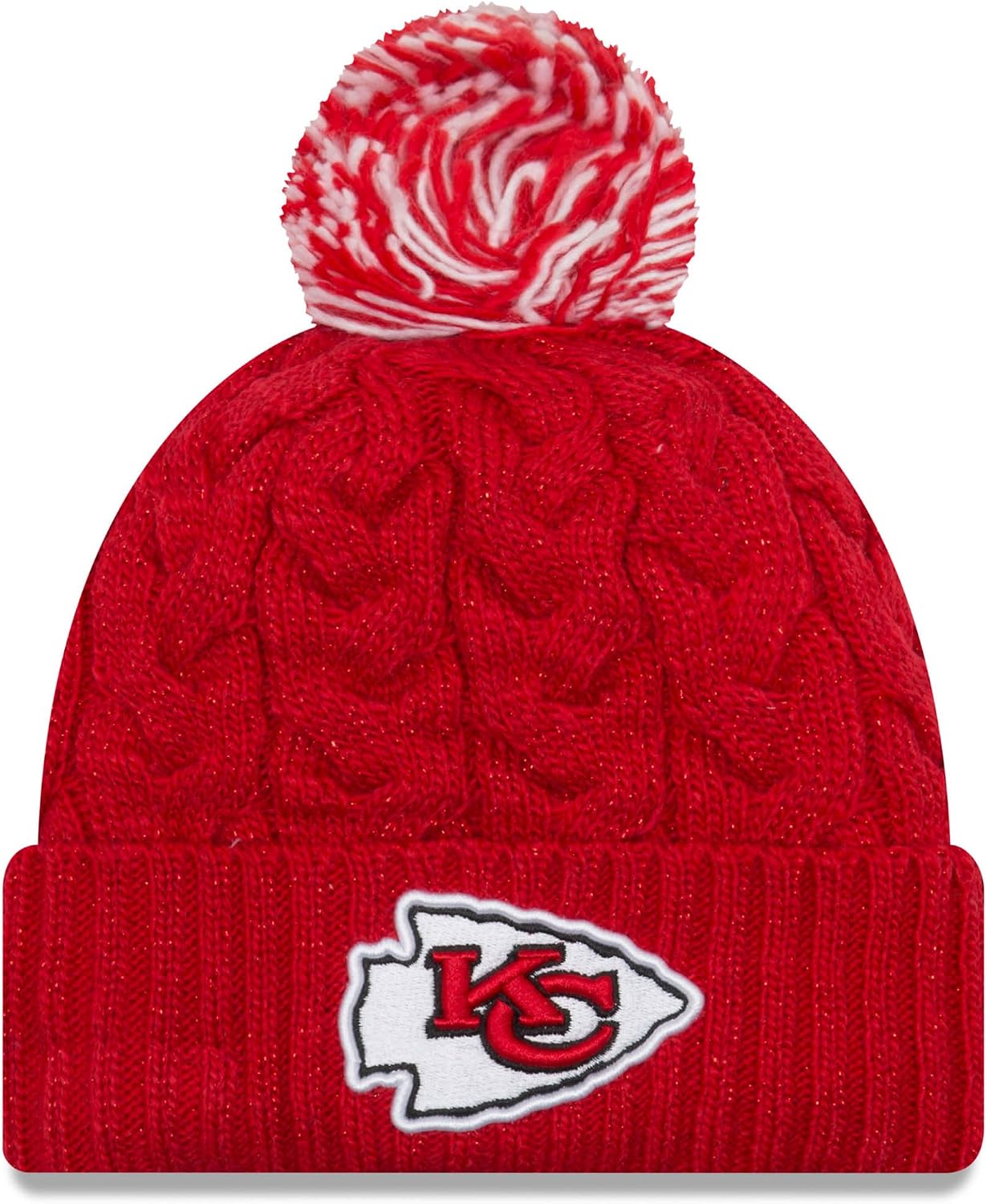 New Era Women's Scarlet San Francisco 49ers Cozy Cable Cuffed Knit Hat