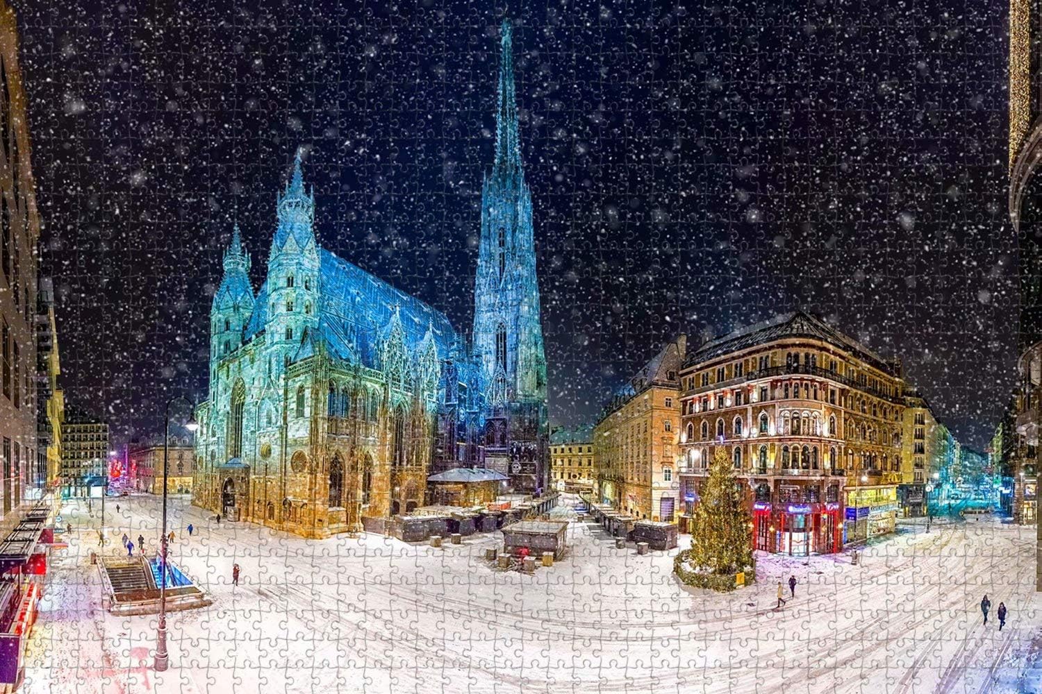 Jigsaw Puzzle for Adults Austria Vienna St Stephan's Cathedral Puzzle 1000 Piece Wooden Travel Souvenir