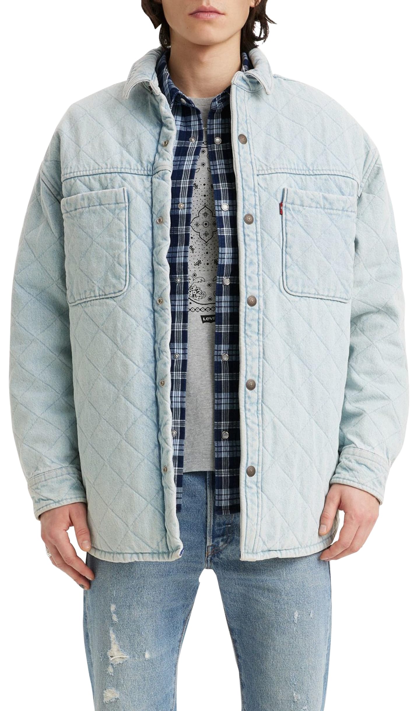 Levis Men's Badu Stonewash Levi's Ingleside Overshirt Badu Stone - Size L