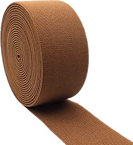 WANDIC Elastic Band - 0.7 Inch X 10 Yards, Black Stretch Knit Tape For Sewing & Crafts