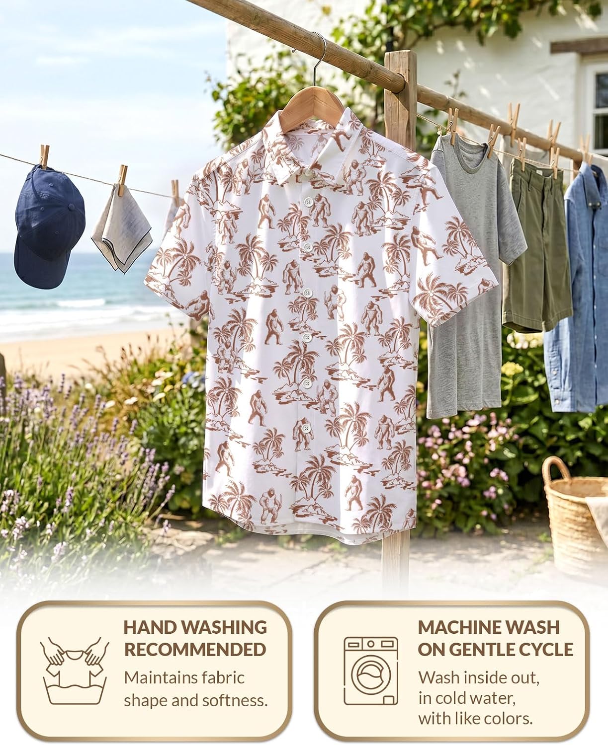 Men's Tropical Hawaiian Shirt – Floral Short Sleeve Button Down for Summer Beach Party