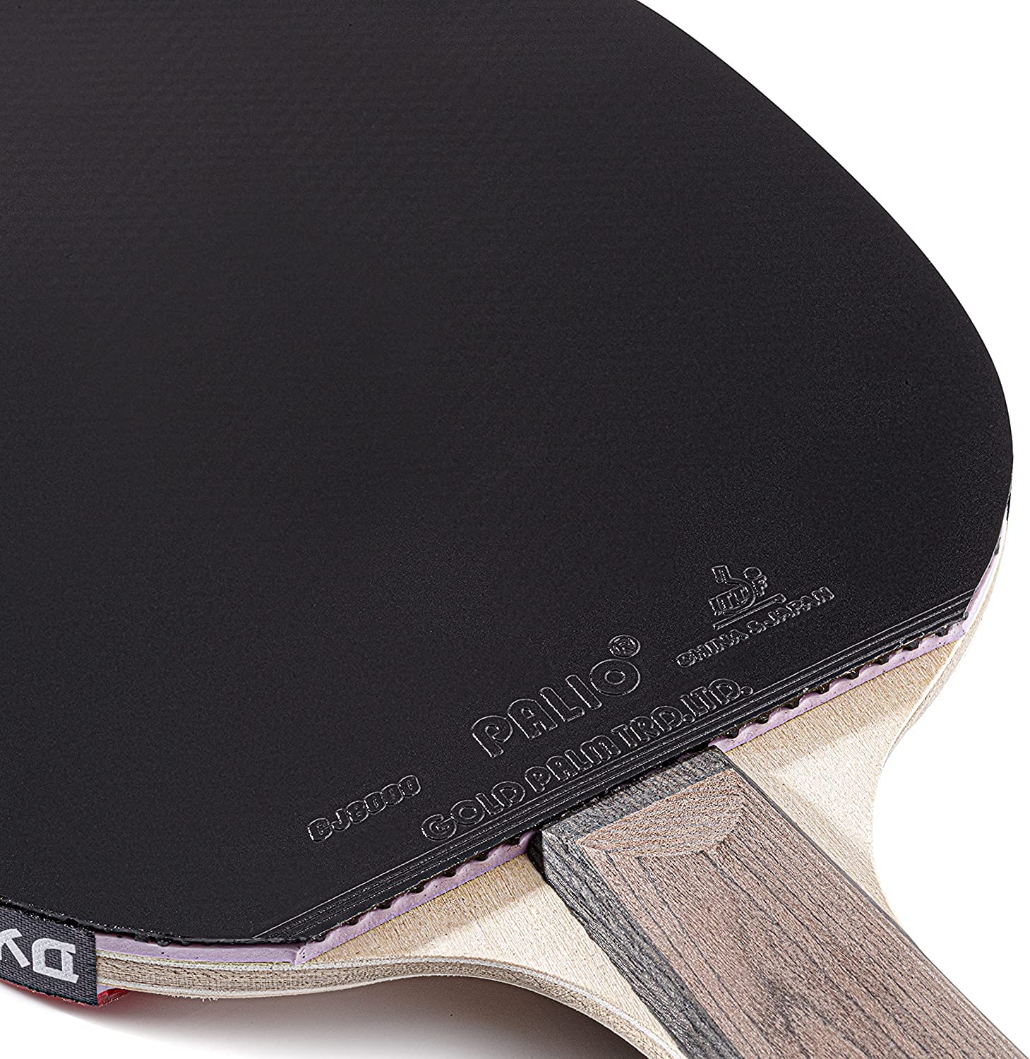 Dynasty Extra Raquette de Tennis de Table Penhold avec étui – Caoutchouc Palio approuvé ITTF – Style Chinois
