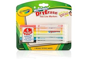 Crayola Washable Dry Erase Travel Pack - 6 Pack