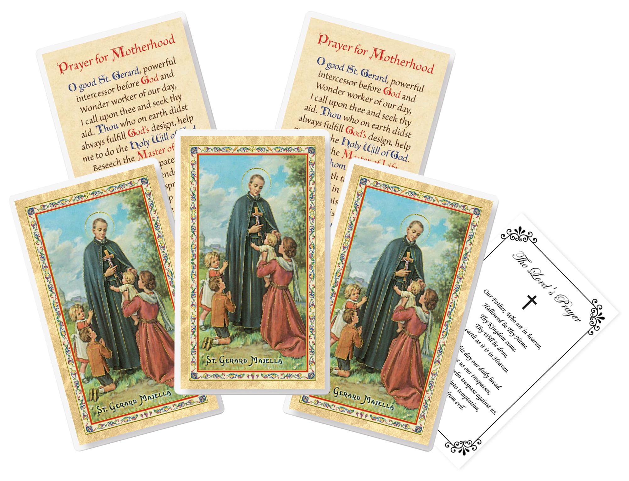 Saint Gerard Prayer Card Motherhood Set Laminated Saint