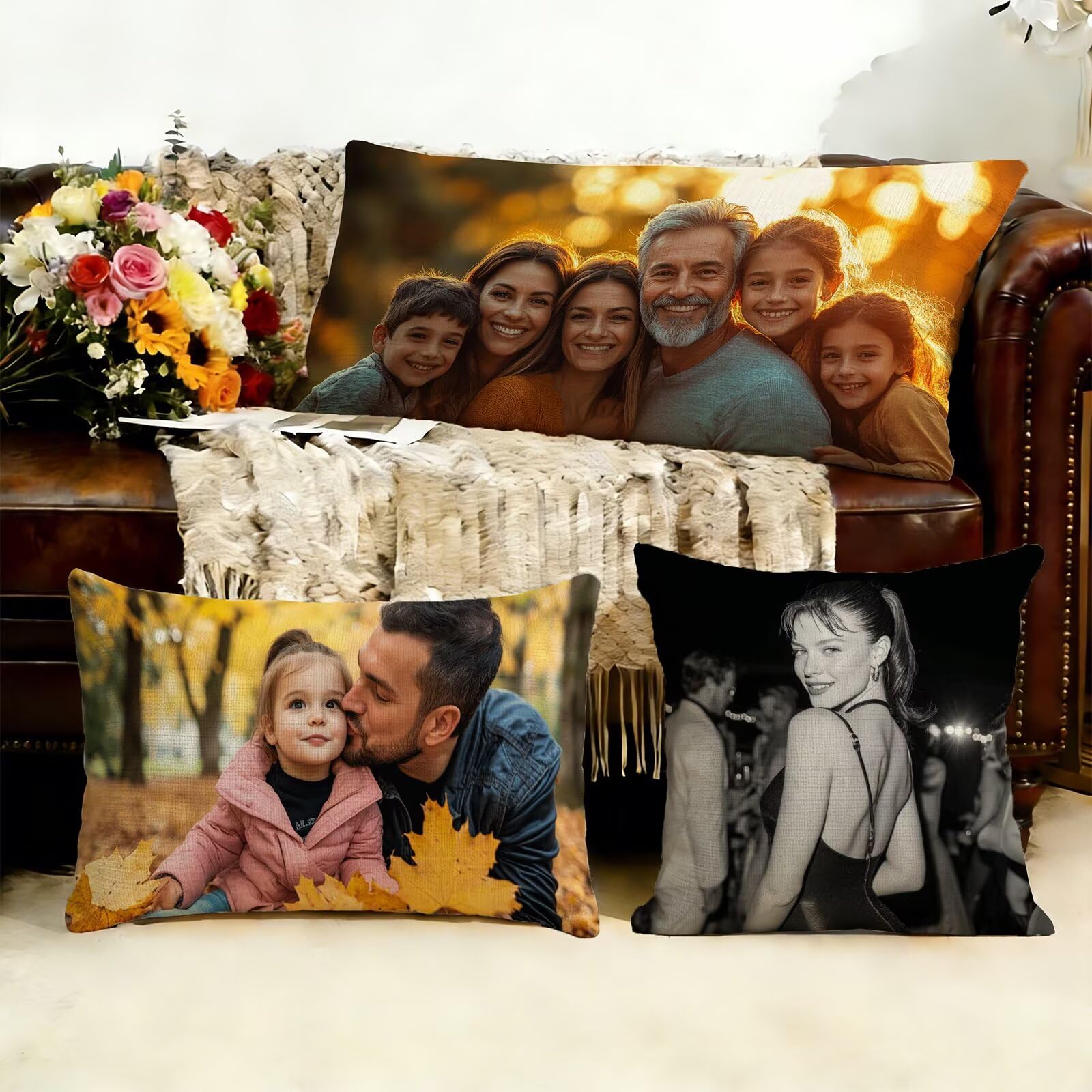 Cojin Personalizado Foto a Doble Cara 60x180cm - Cojines Exterior,Funda de Almohada Impermeable - Regalo Original para San Valentín y Aniversario Parejas para Cama Sofa Terraza Salon Jardin J1-299