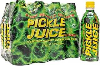 Pickle Juice Sports Drink, 16 oz Bottle, USDA Organic, Muscle Cramp Relief, Pack of 12