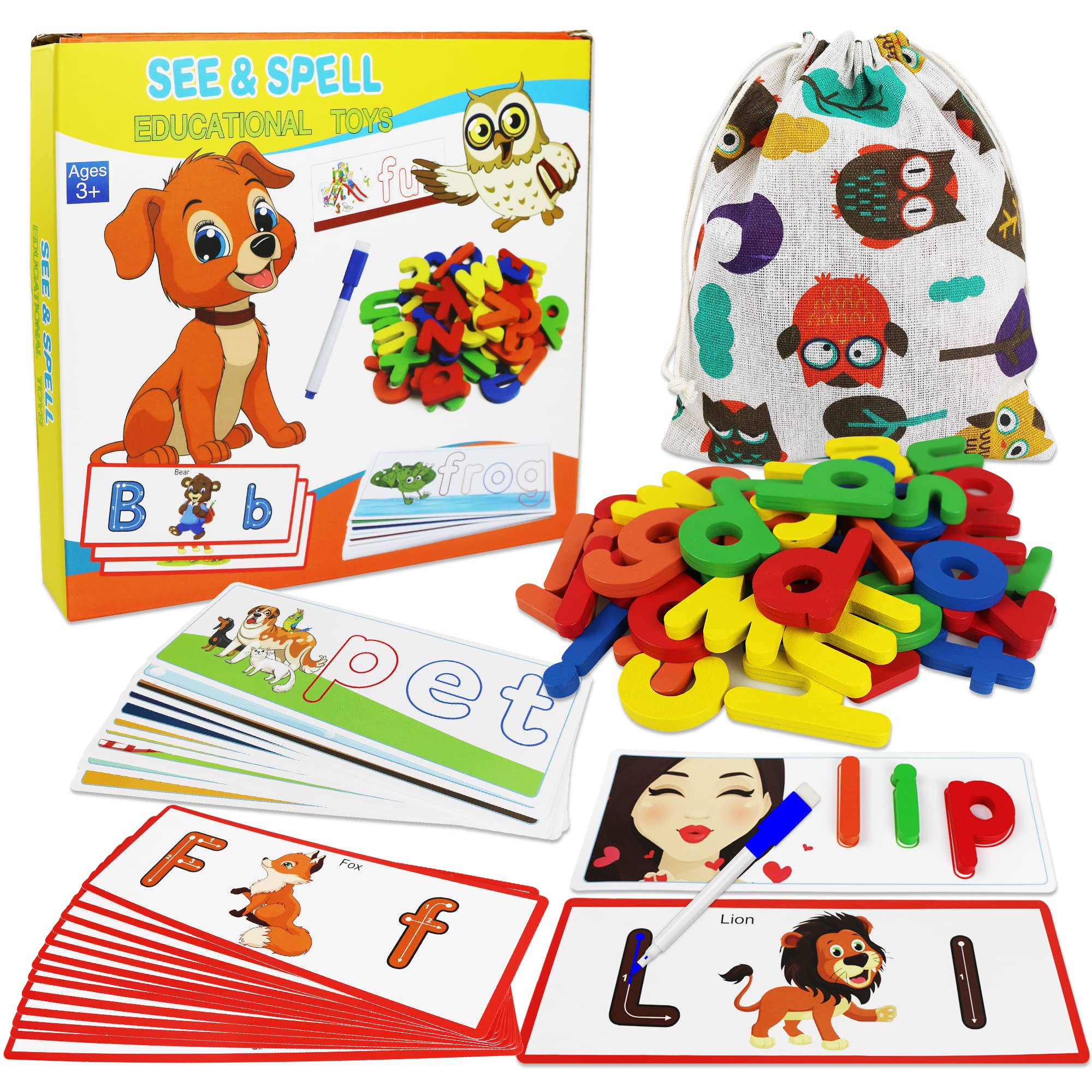 Buy Cokoka Alphabet Flashcards See & Spell Learning Toys CVC Word
