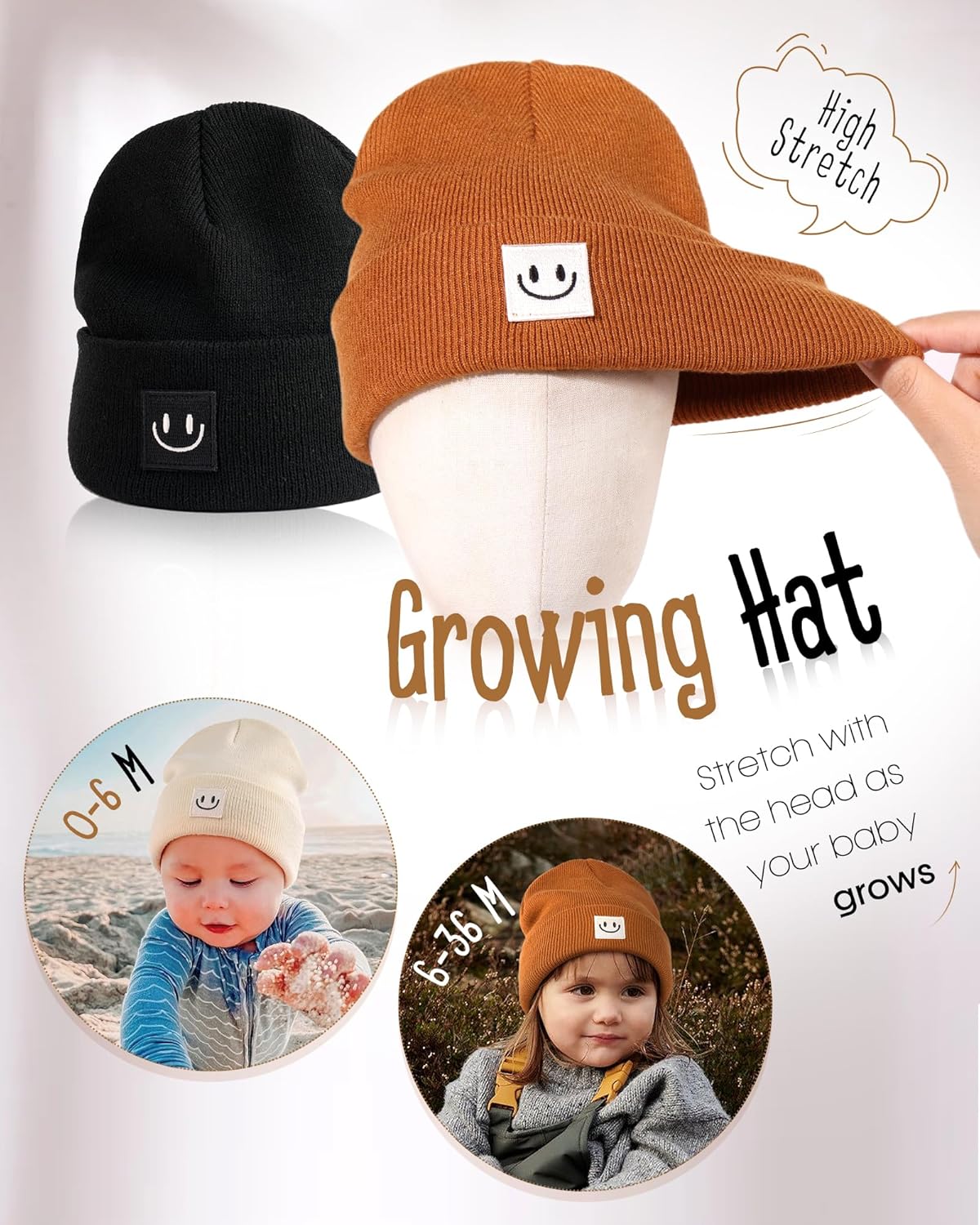 FURTALK Baby Beanie and Mittens Set Toddler Beanie Warm Winter Hat Gloves Newborn Boys Girls - Image 5